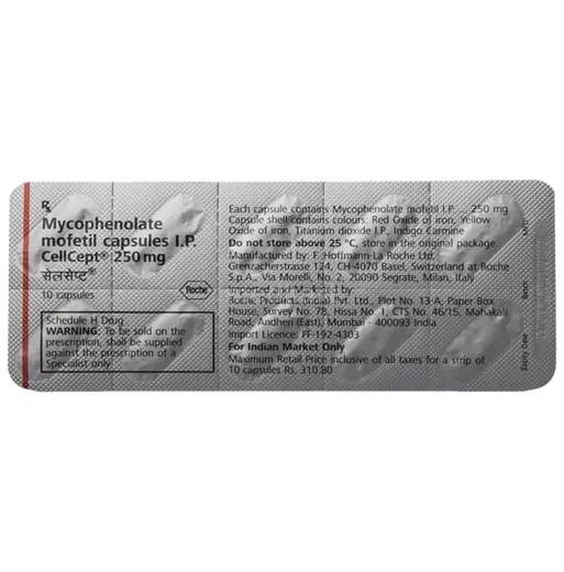 cellcept 250mg tablet 10's